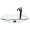 Novatto Clear Rectangular Glass Vessel Sink and Faucet Set in Matte Black NSFC-317C359MB - alternate 2
